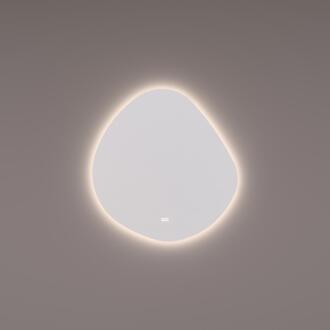 spiegel Organisch Rond 100 x 105 cm met Indirecte LED Rondom + Spiegelverwarming Kleurenwissel en Touch Dimmer