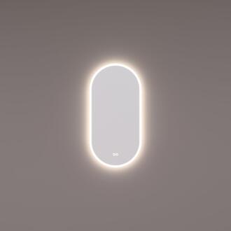 spiegel Ovaal-Recht met Directe en Indirecte LED Verlichting Rondom 45 x 90 x 3 cm + Touch Dimmer + Spiegelverwarming + Kleurenwissel
