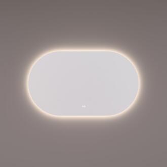 spiegel Ovaal-Recht met Indirecte LED Verlichting Rondom 50 x 100 x 3 cm + Spiegelverwarming + Kleurenwissel + Touch Dimmer