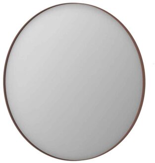 Spiegel Rond Geborsteld Koper Aluminium Kader 100 x 3,5 cm