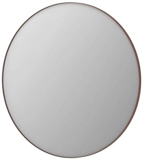 Spiegel Rond Geborsteld Koper Aluminium Kader 120 x 3,5 cm