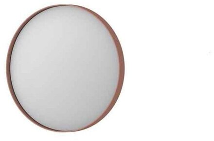 Spiegel Rond Geborsteld Koper Aluminium Kader 40 x 3,5 cm