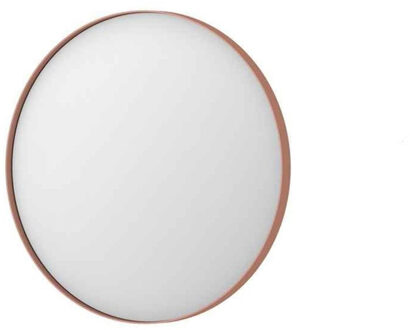 Spiegel Rond Geborsteld Koper Aluminium Kader 60 x 3,5 cm