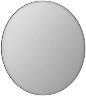 Spiegel Rond Geborsteld RVS Aluminium Kader 120 x 3,5 cm