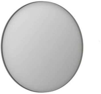 Spiegel Rond Geborsteld RVS Aluminium Kader 40 x 3,5 cm