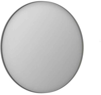 Spiegel Rond Geborsteld RVS Aluminium Kader 80 x 3,5 cm