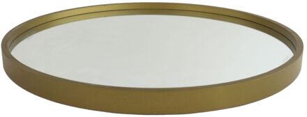 Spiegel Rond Goud 40cm Hout en glas Wandspiegel