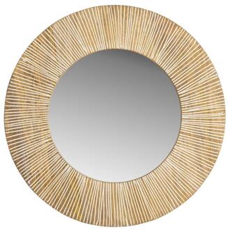 Spiegel Sem - Naturel - Ø50 Cm - Mangohout/Glas - Bruin