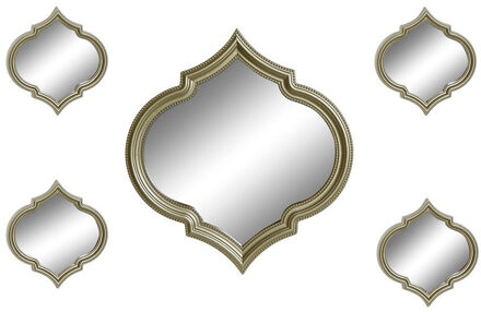 spiegel set Marrakech - 5x stuks - 50 cm - champagne