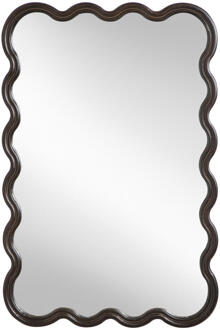 Spiegel Sevilla Bruin - 60x40 Cm - MDF - Zwart - 2x40x60 Cm