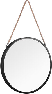 Spiegel - Trion Vicon - Ø40cm - Hangspiegel in Frame - Zwart