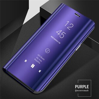 Spiegel View Smart Flip Case Voor Huawei Honor 20 Luxe Originele Magnetische Fundas Honor20 YAL-L21 Yal L21 Op Leer Telefoon cover paars blauw