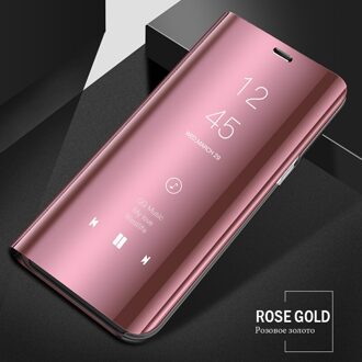 Spiegel View Smart Flip Case Voor Huawei Honor 20 Luxe Originele Magnetische Fundas Honor20 YAL-L21 Yal L21 Op Leer Telefoon cover roze