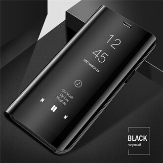 Spiegel View Smart Flip Case Voor Huawei Honor 20 Luxe Originele Magnetische Fundas Honor20 YAL-L21 Yal L21 Op Leer Telefoon cover zwart