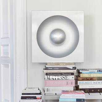 Spiegel wandlamp geborsteld aluminium