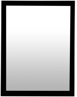 Spiegel/wandspiegel - 34 x 44 cm - kunststof - zwart