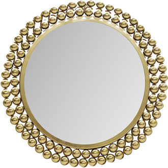 Spiegel - Wandspiegel - Livion Alia - Decoratieve Spiegel - 46cm - Rond - Goud - Metaal