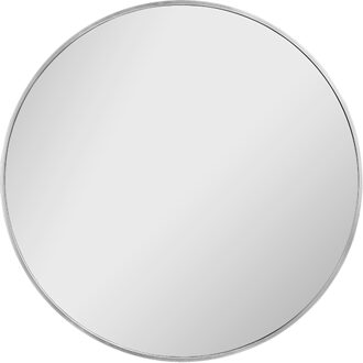 Spiegel - Wandspiegel - Livion Brid - Decoratieve Spiegel - 70cm - Rond - Zilver - Metaal