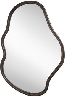 Spiegel Wenen Bruin - 70x40 Cm - MDF - Zwart - 2x40x60 Cm