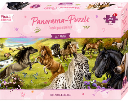 SPIEGELBURG COPPENRATH Panorama puzzel - paardenvrienden (250 stukjes) Kleurrijk