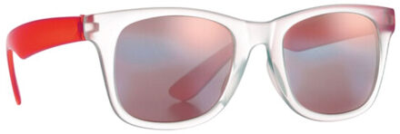 Spiegelende zonnebril america touch voor volwassenen Rood - One size