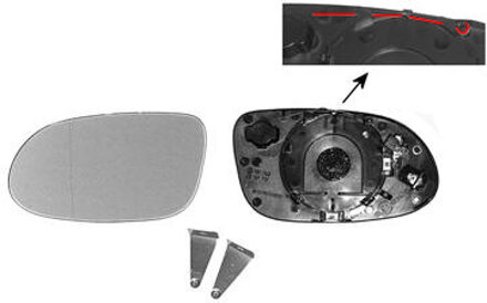 Spiegelglas Rechts Asferisch