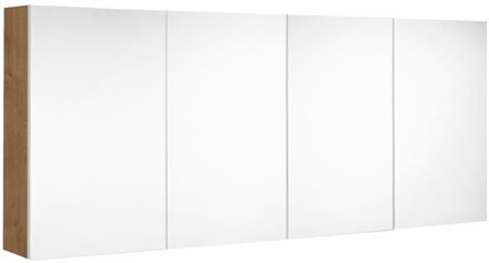 Spiegelkast Allibert Look Stopcontact VDE 140x65x18 cm Eik Arlington