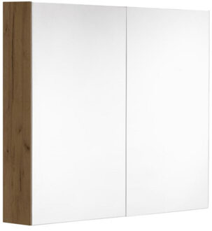 Spiegelkast Allibert Look Stopcontact VDE 60x65x18 cm Eik Halifax Natuur