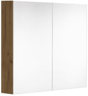 Spiegelkast Allibert Look Stopcontact VDE 60x65x18 cm Eik Halifax Natuur