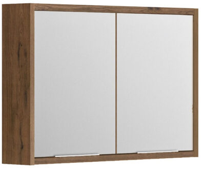 Spiegelkast Allibert Sorento Stopcontact VDE 100x69x17 cm Eik Cognac