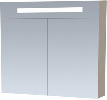 Spiegelkast Double Face 80cm Hoogglans Taupe
