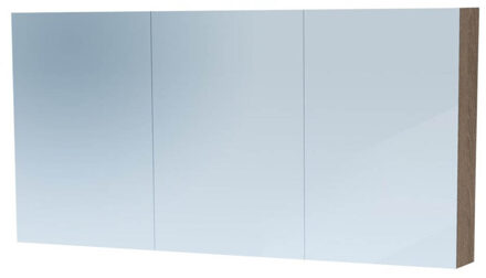 Spiegelkast Dual 140cm Donker Eiken