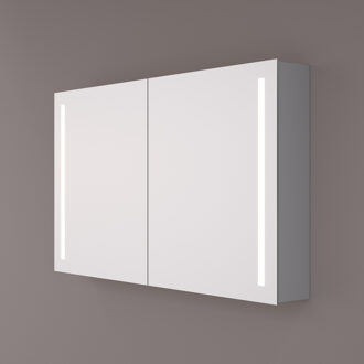 Spiegelkast Hipp Design SPK 41000 Rechthoek 140x70 cm 3 deuren Met Verlichting Incl. Spiegelverwarming en 2x Stopcontact