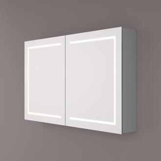 spiegelkast - LED Baan Rondom 160 x 70 x 14 cm met Spiegelverwarming en 2 x Geaard Stopcontact