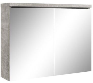 Spiegelkast Paso 80 cm x 20 cm x 60 cm - Beton grijs