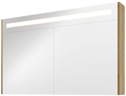 Spiegelkast Premium met geintegreerde LED verlichting, 2 deuren 120x14x74cm Ideal oak 1809502 Ideal Oak (Hout)