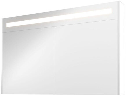 Spiegelkast Premium met geintegreerde LED verlichting, 2 deuren 120x14x74cm Mat wit 1809505 Wit mat