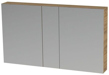 Spiegelkast S-line 120cm Met 2 Enkelzijdige Spiegeldeuren Chalet Eik