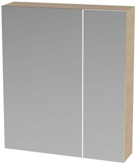 Spiegelkast S-line 60cm Met 2 Enkelzijdige Spiegeldeuren Naturel Eik