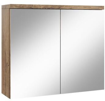 Spiegelkast Toledo 80 x 20 x 60 cm - bruin eiken