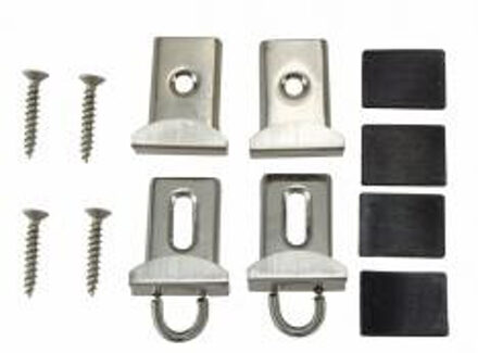 spiegelklemmen set, chroom