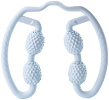 Spier Roller Been 360 Graden Massage Spier Ontspanning 4 Wielen Roller Ring Klem Lichaam Vormgeven Taille Arm Massage Stok Yoga licht blauw
