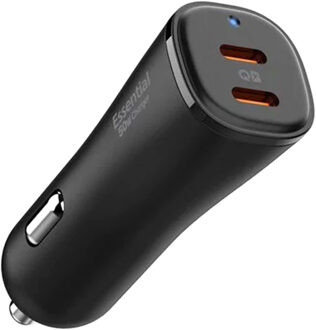 Spigen ArcStation Essential | Auto snellader - 1x USB-C 30 watt + 1x USB-C 20 watt - Zwart - One size