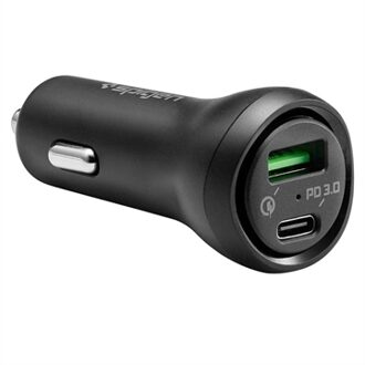 Spigen Essential Usb-c Power Drive & Quick Charge Car Charger - Zwart