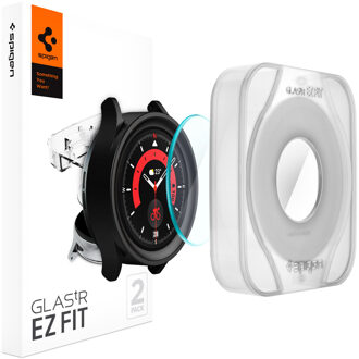 Spigen EZ FIT Glas.tR Screenprotector met applicator voor de Samsung Galaxy Watch 5 Pro - 45 mm - Transparant