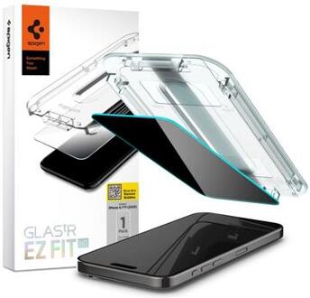 Spigen Glas.tR Ez Fit Privacy iPhone 15 Pro Max Screenprotector - 9H