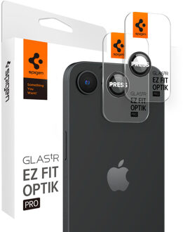 Spigen Glas.tR EZFit Optik Lens Protector 2 pack voor de Apple iPhone 16e Transparant