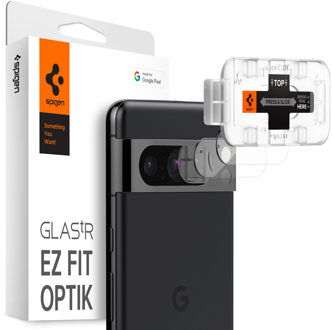 Spigen Glas.tR EZFit Optik Lens Protector 2 pack voor de Google Pixel 8 Pro Transparant