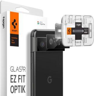 Spigen Glas.tR EZFit Optik Lens Protector 2 pack voor de Google Pixel 8 Zwart