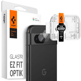 Spigen Glas.tR EZFit Optik Lens Protector 2 pack voor de Google Pixel 8a Transparant